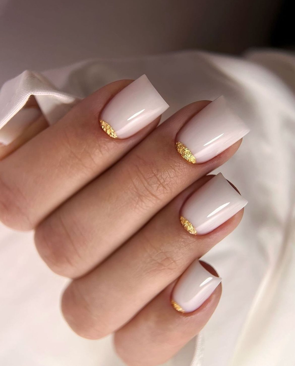 white nails with designs