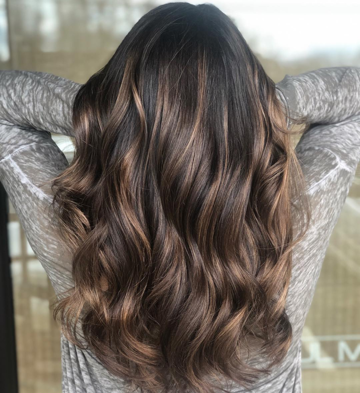 Brown hair color with highlights