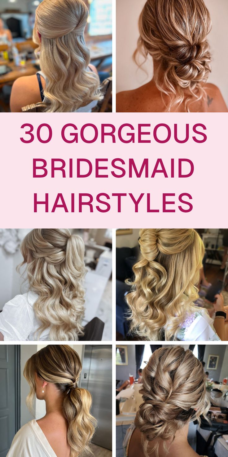 bridesmaid hairstyles easy