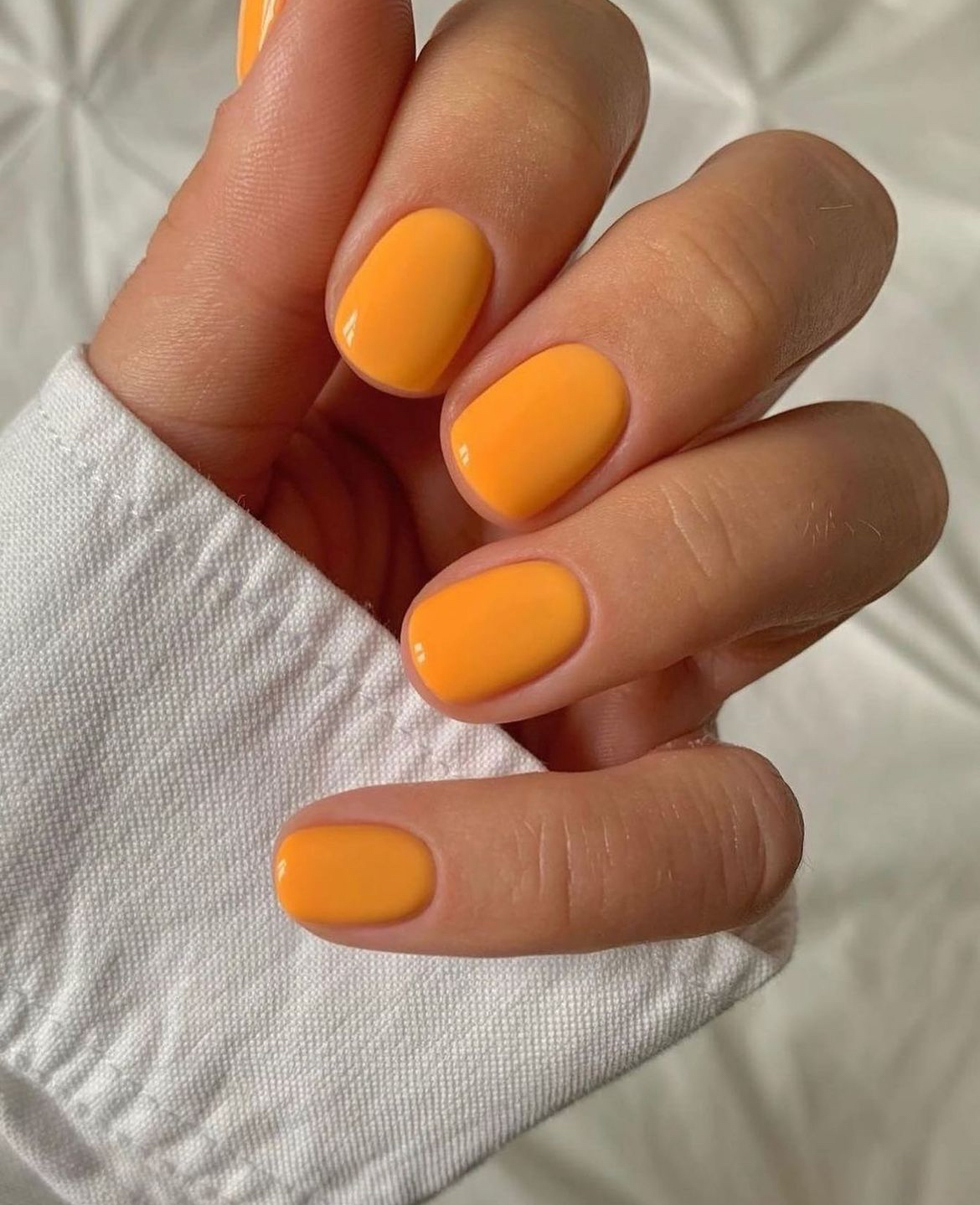 orange nails short