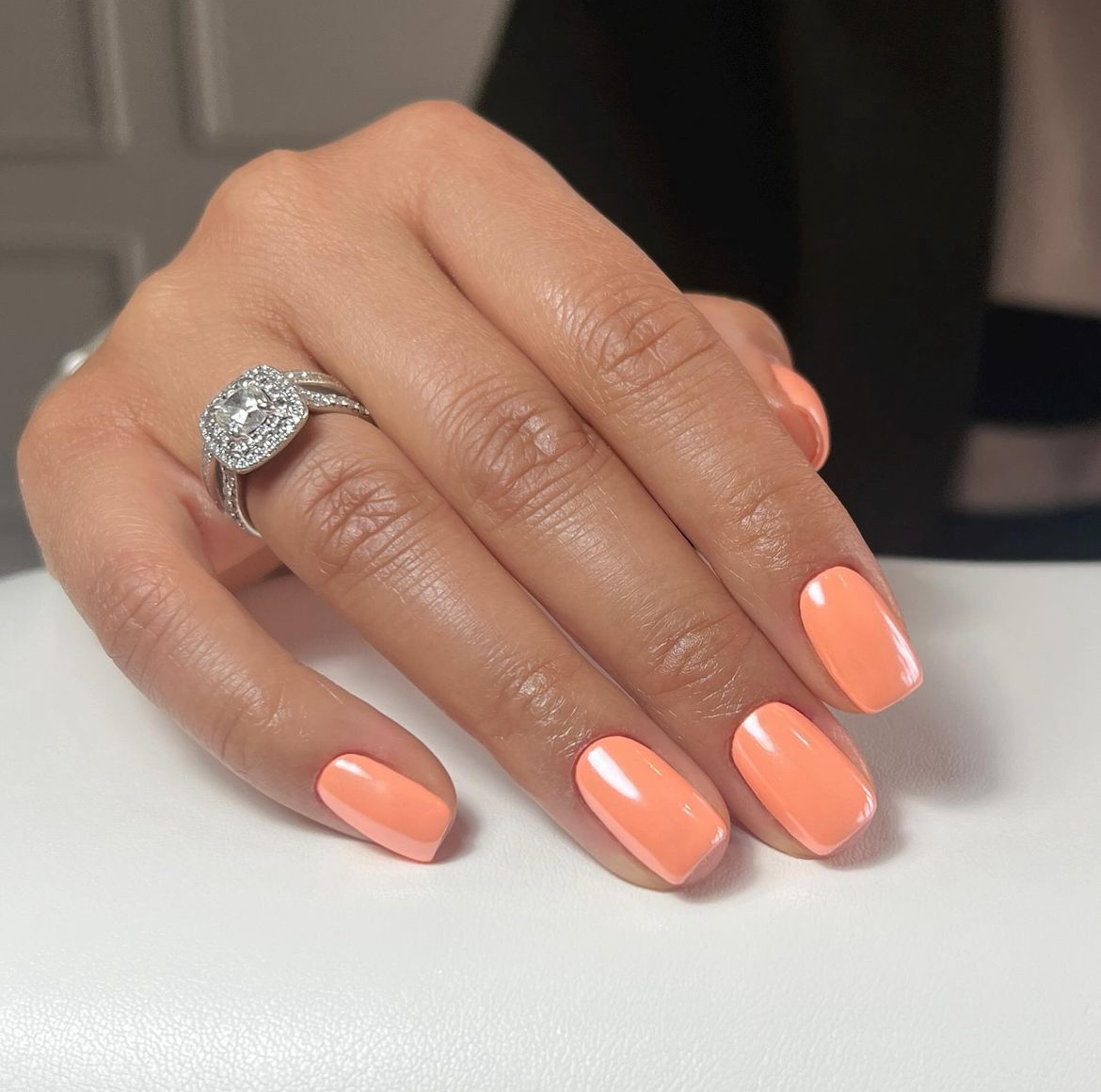orange nails summer