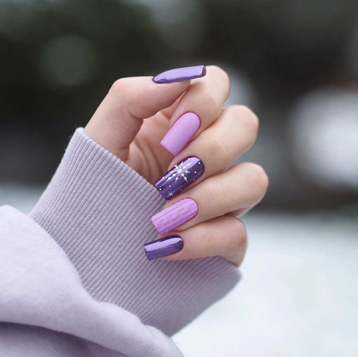 purple nails designs