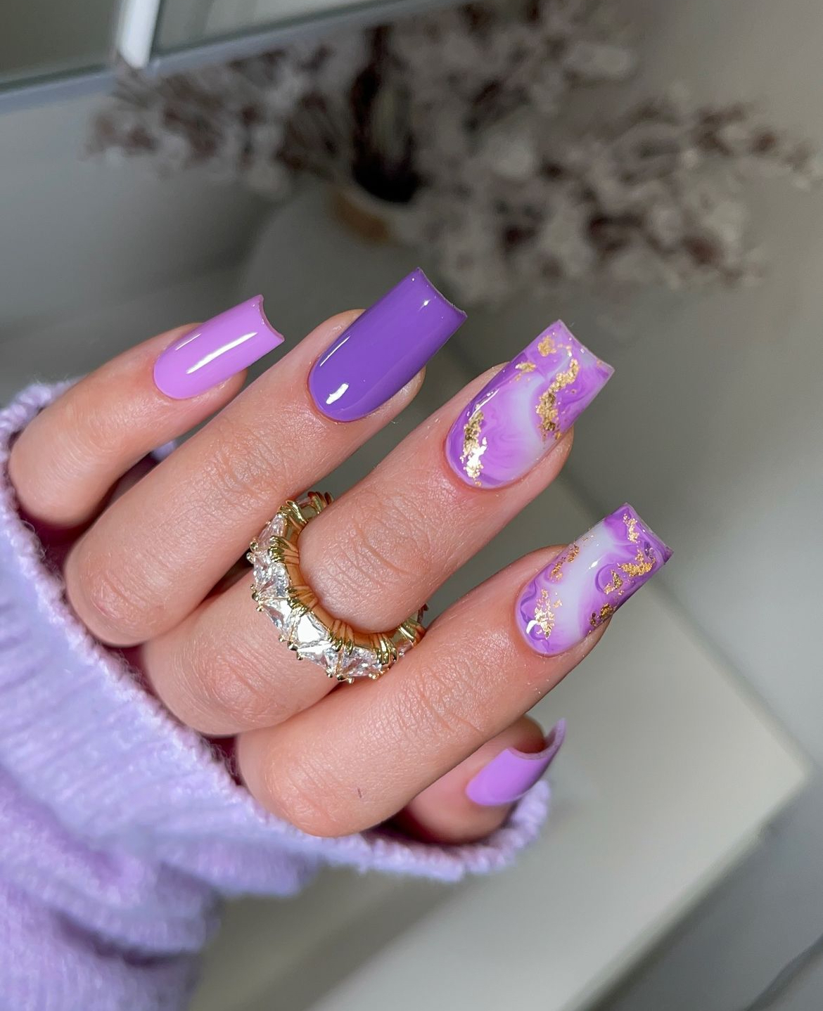 purple nails acrylic