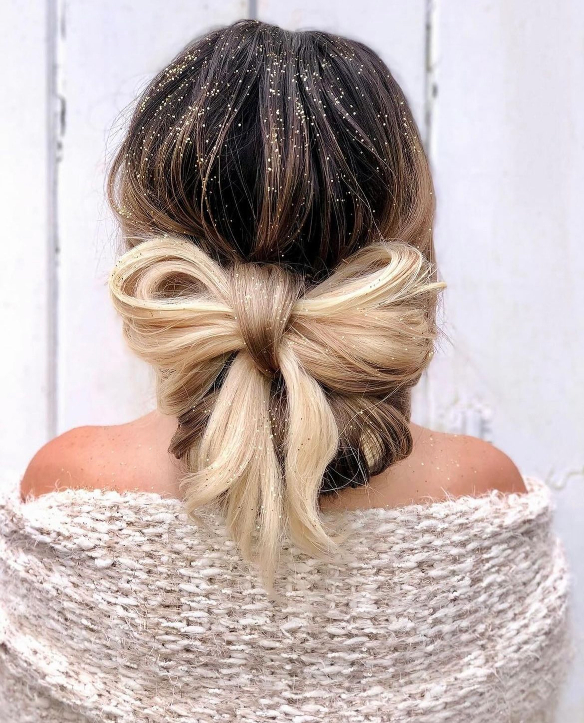 christmas hairstyles with ribbon