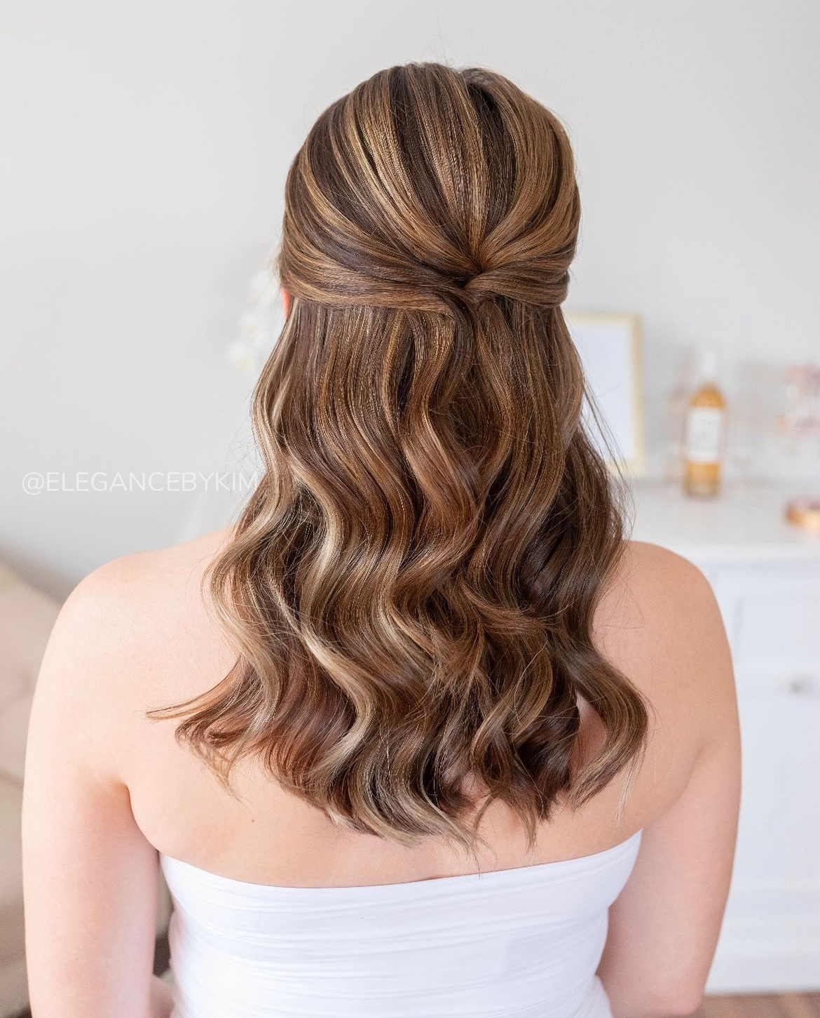 Wedding hairstyles half up half down medium length