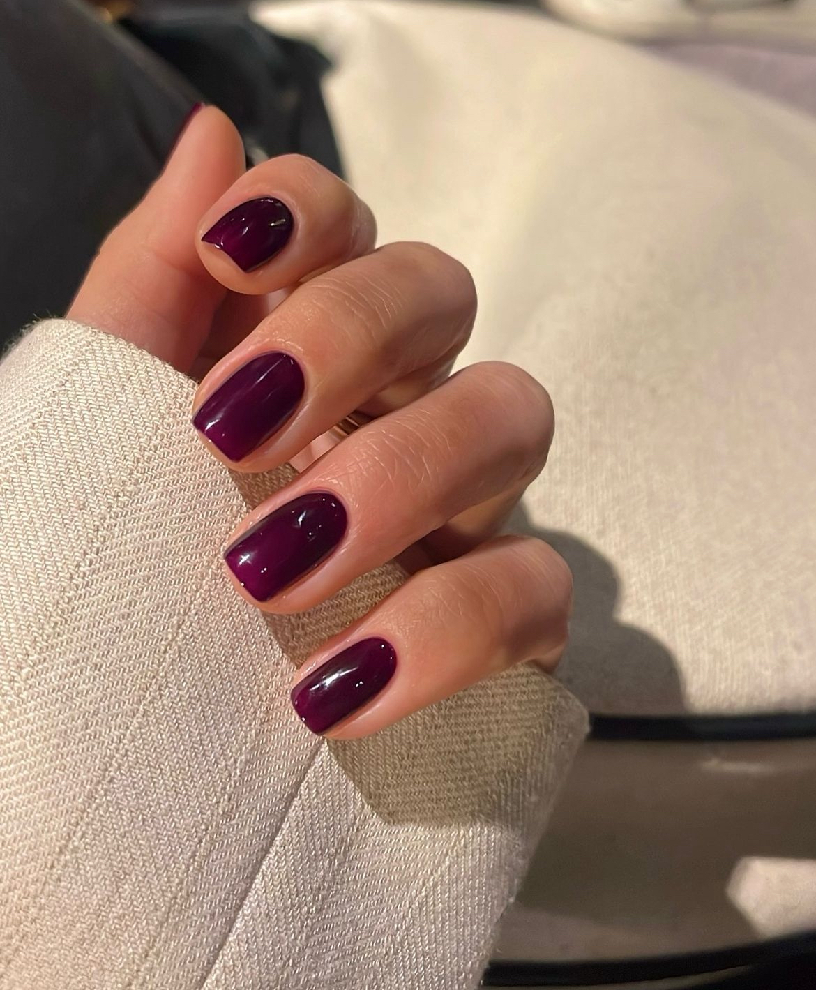 burgundy nails acrylic