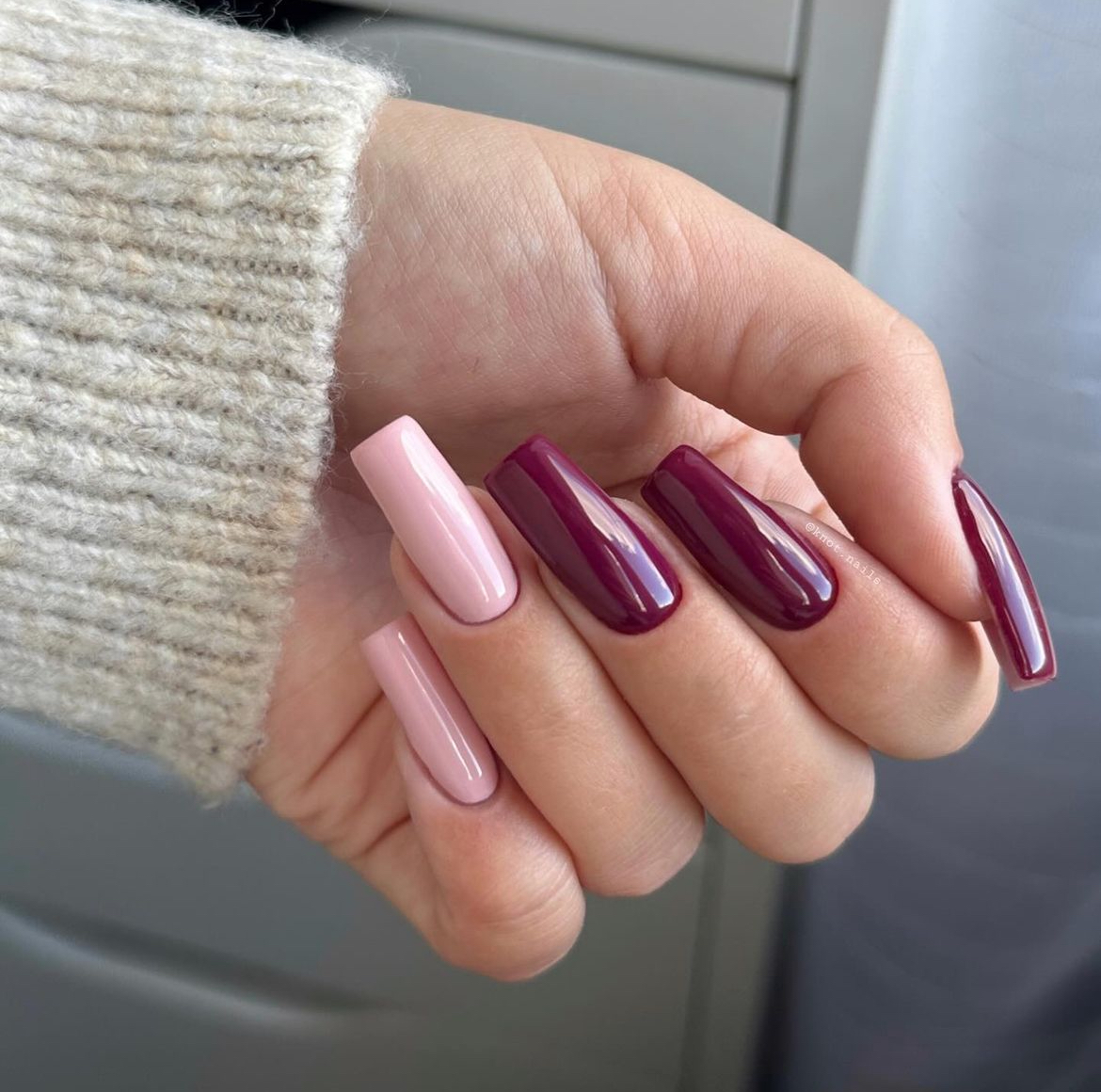 burgundy nail designs