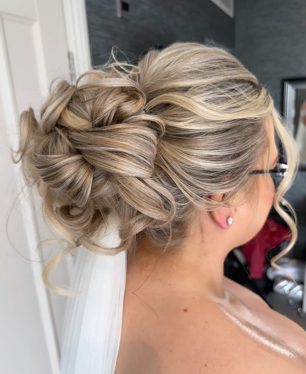 wedding updo with braid