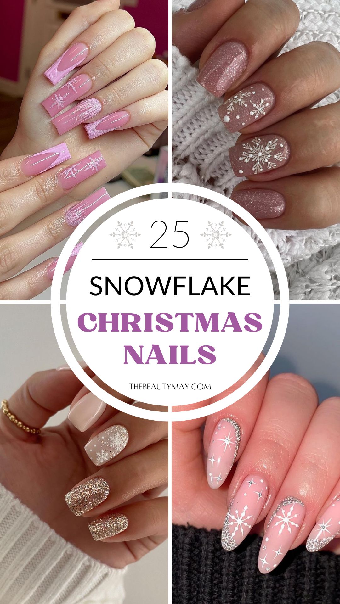 Snowflake Christmas Nails