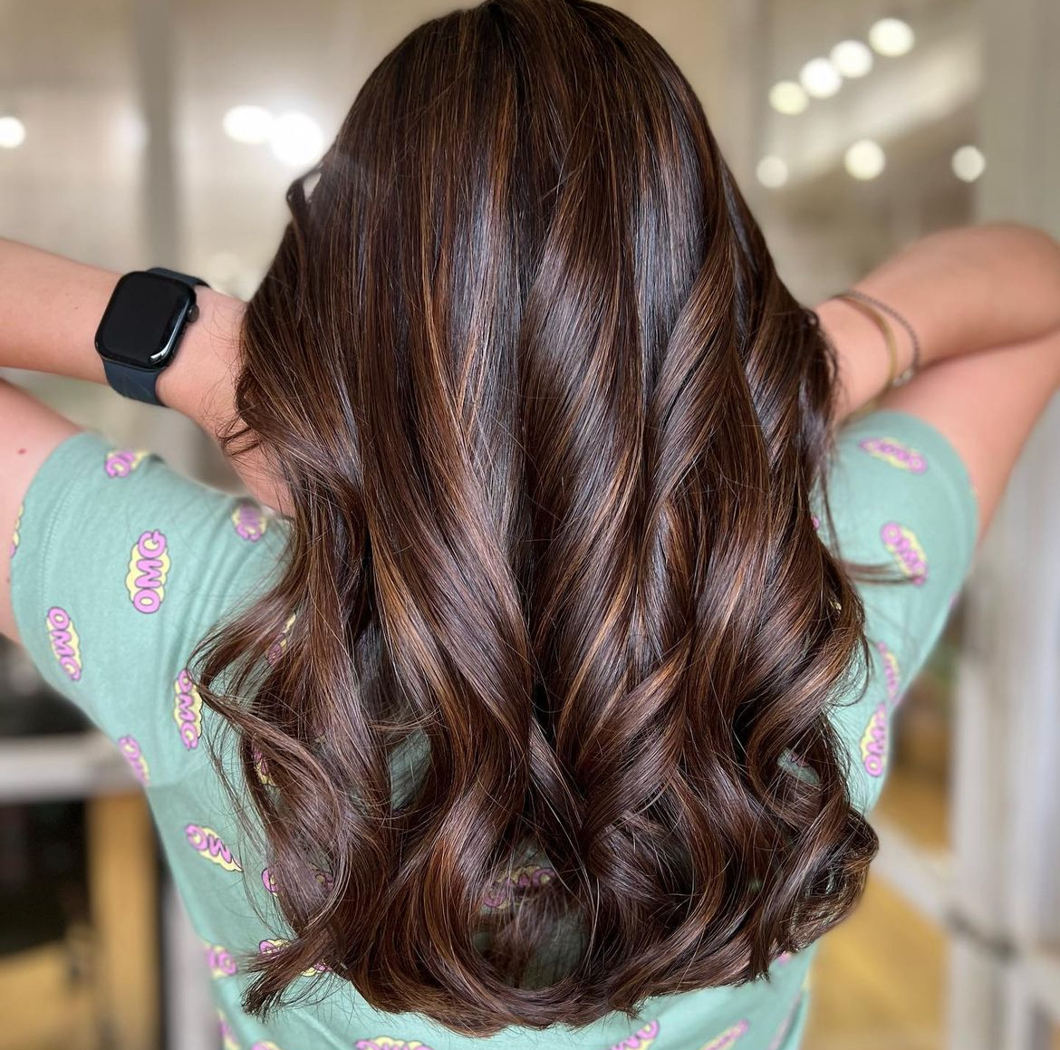 brunette balayage hair caramel