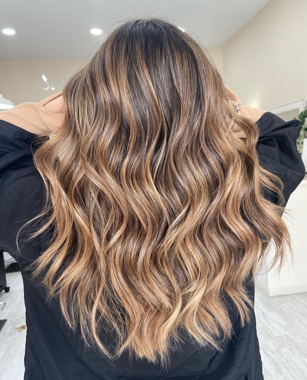 brunette balayage hair blonde