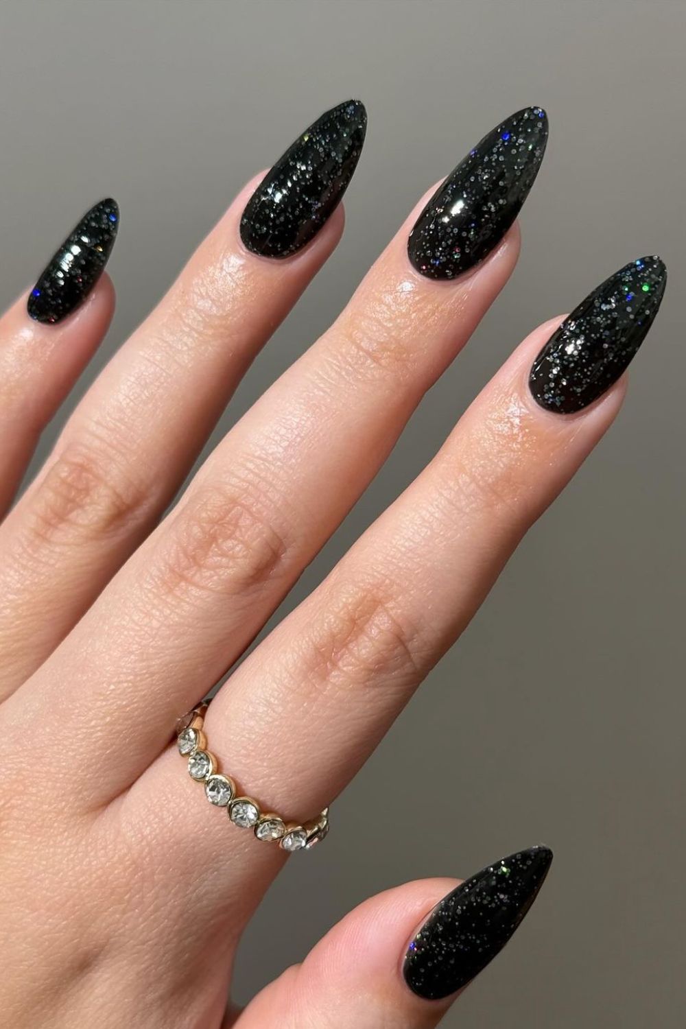 black nails christmas holidays