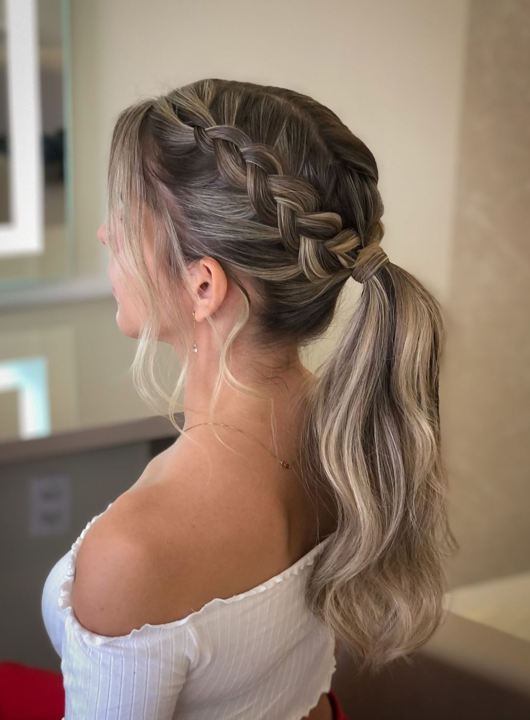 ponytail with braid