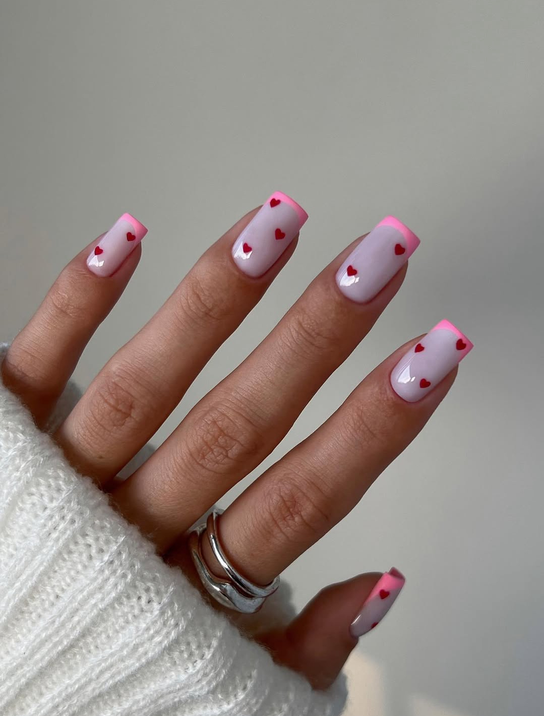 valentines day nails square medium