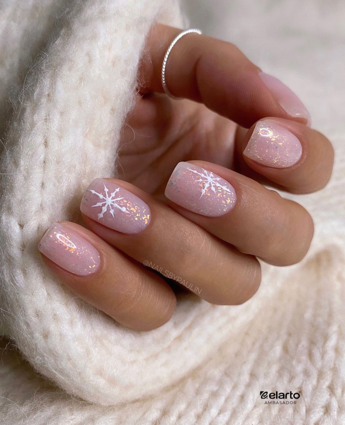 winter nails short