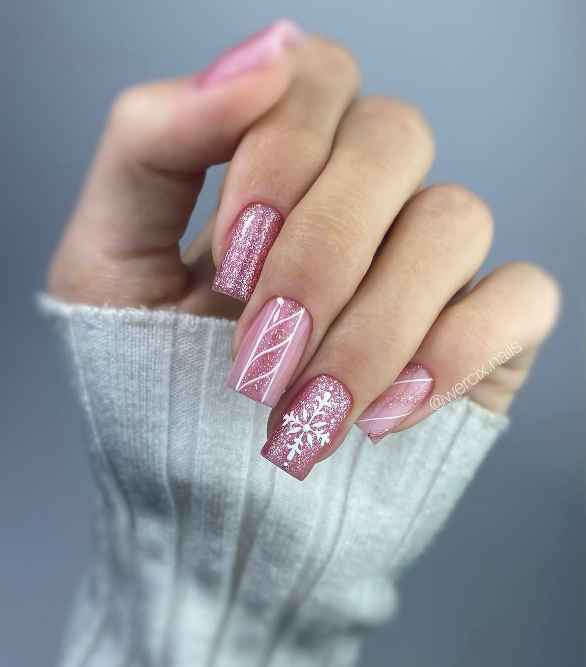 winter nails simple