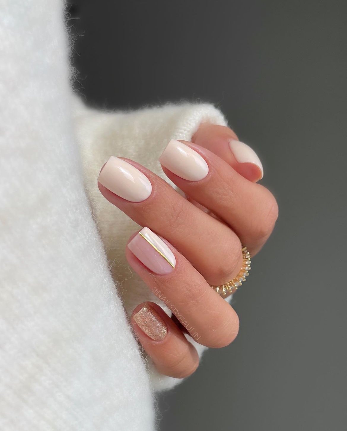 winter nails simple short