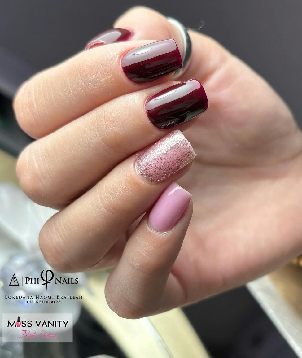 winter nails simple square