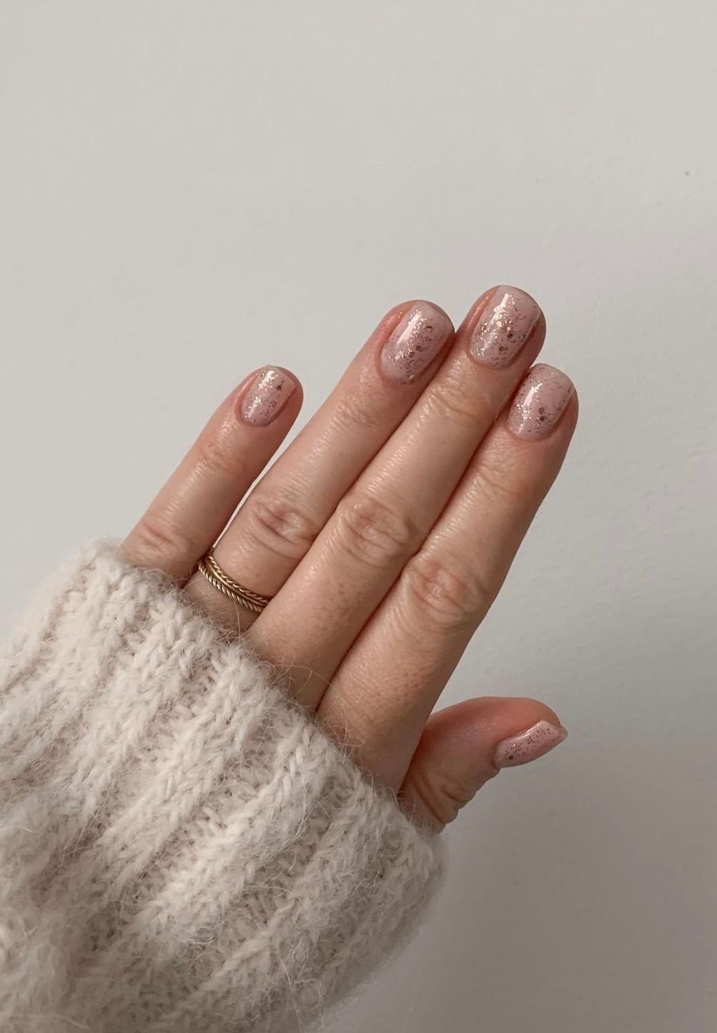 winter nails simple short