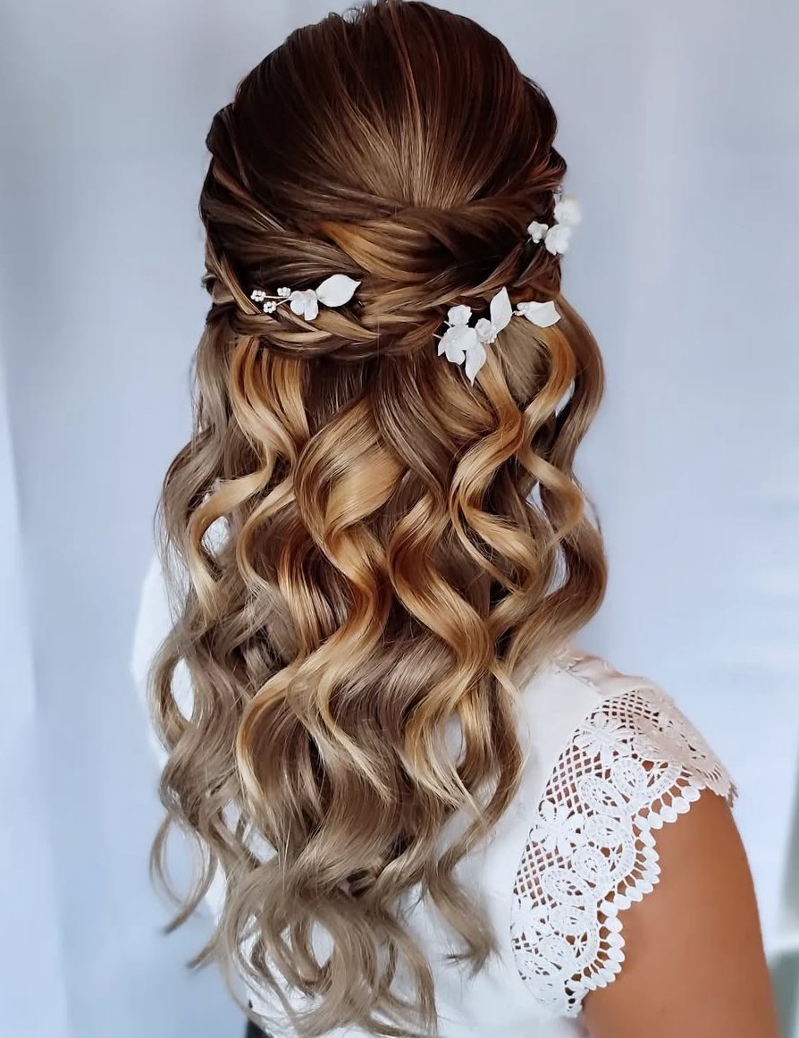 bridal hair down