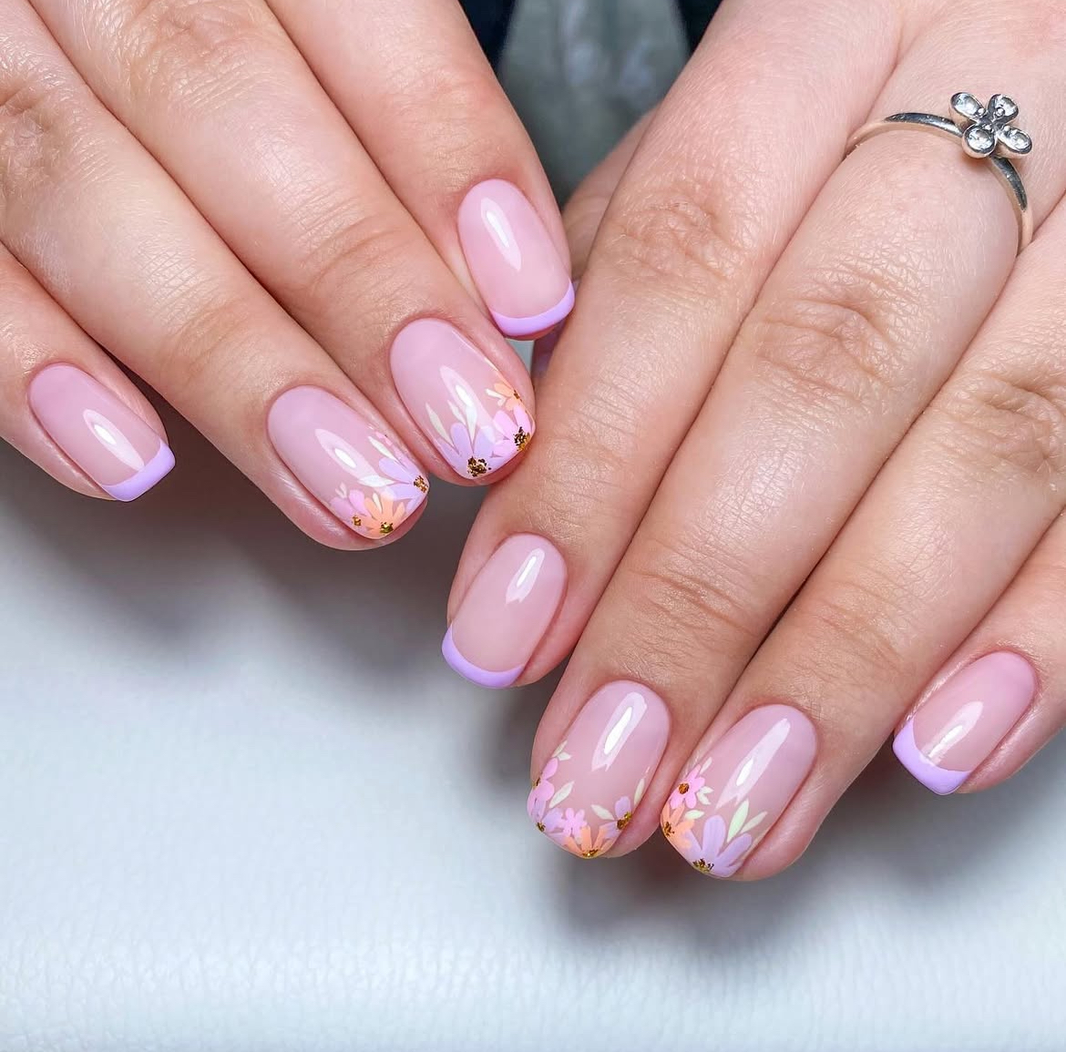 purple spring nails designs