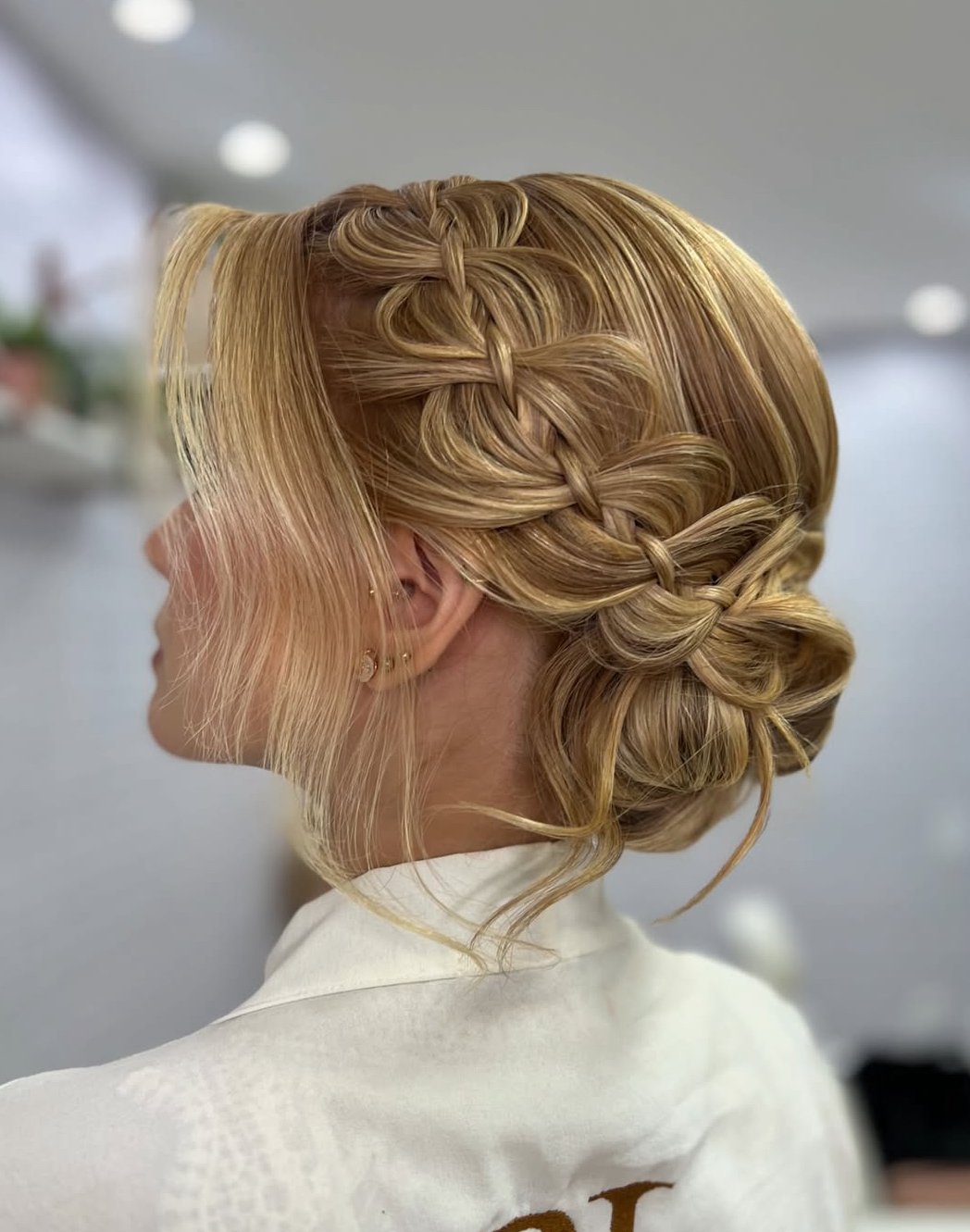 wedding updos for medium hair with braid