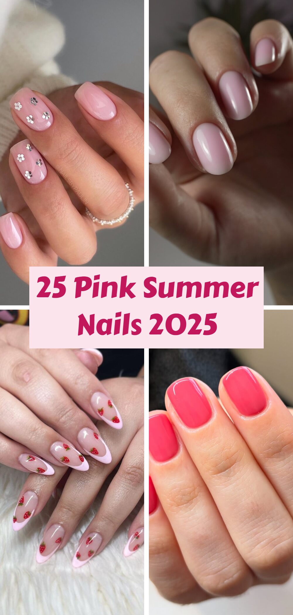 summer nails pink