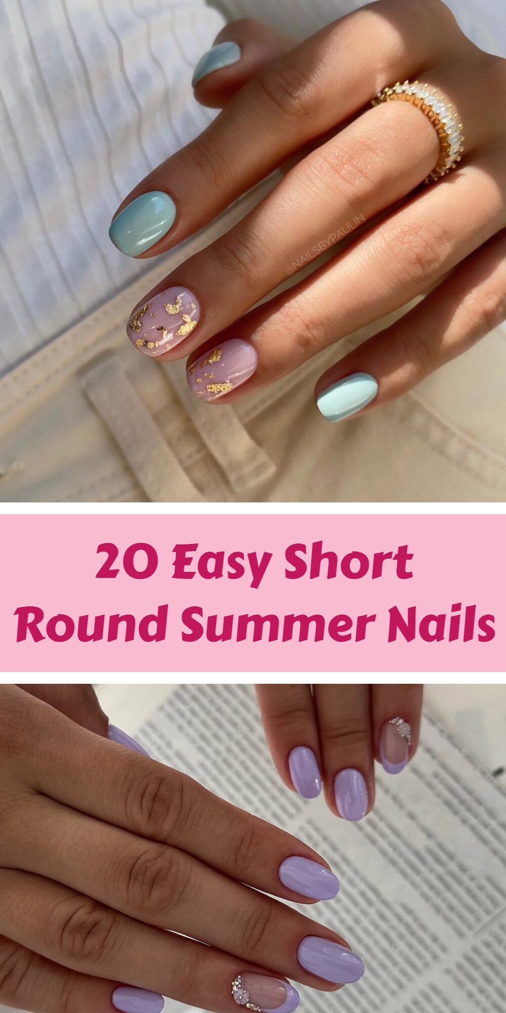 summer nails short round