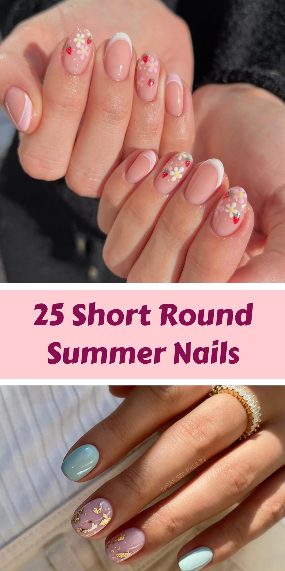 summer nails short round