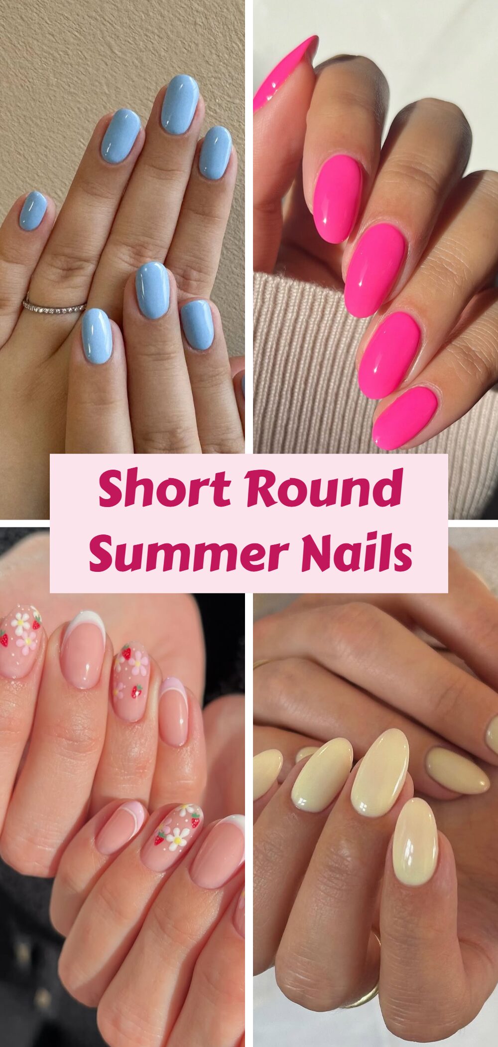 summer nails short round