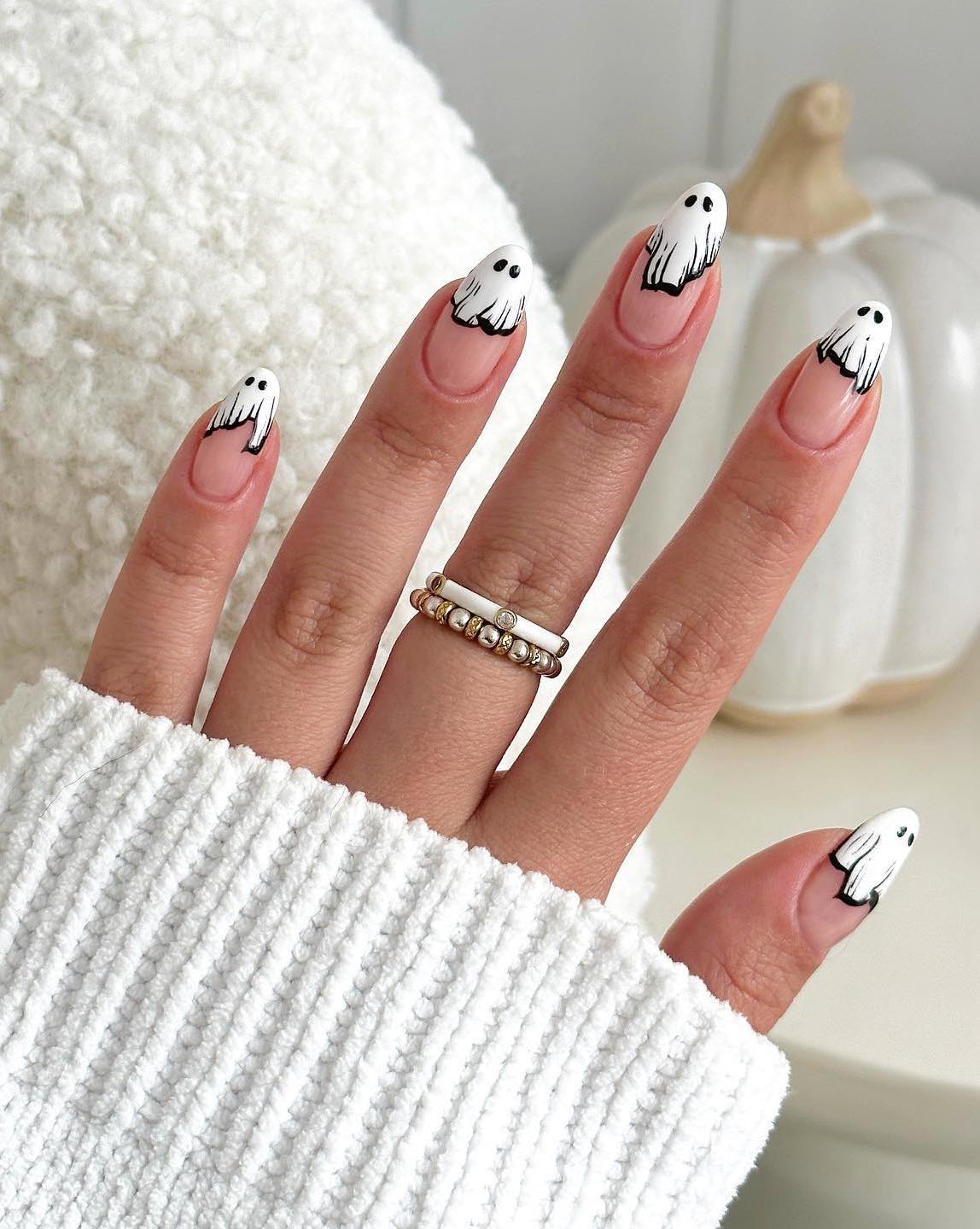 halloween nails almond
