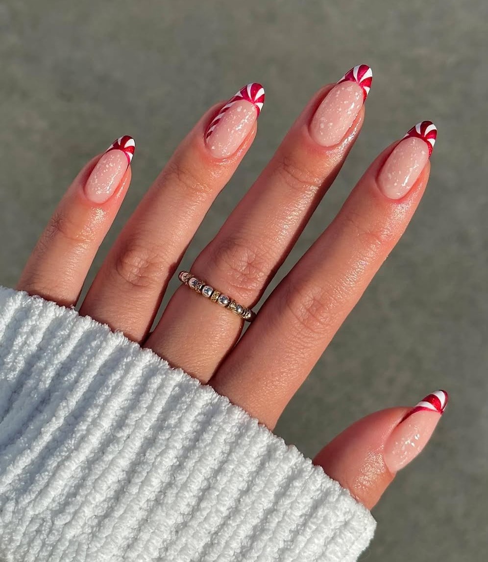 candy cane nails